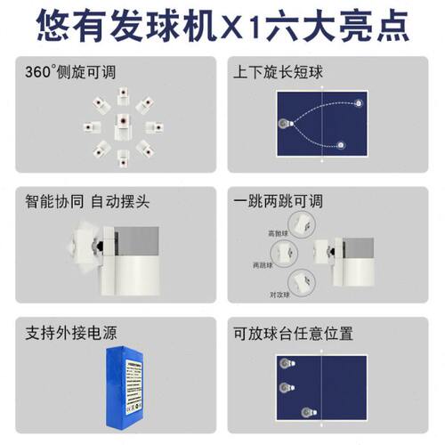 悠有x1乒乓球发球机专业训练球馆发球器手机app控制自动训练机 - 图0