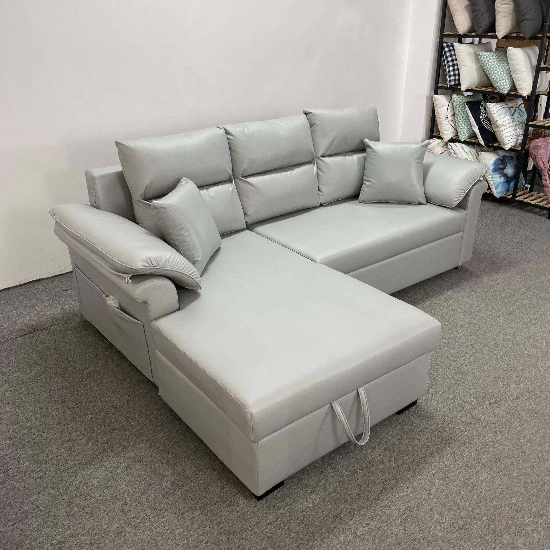 科技布轻奢沙发床可折叠多功能两用贵妃收纳大小户型客厅现代款,淘宝优惠券,粉丝福利购,淘宝优惠卷