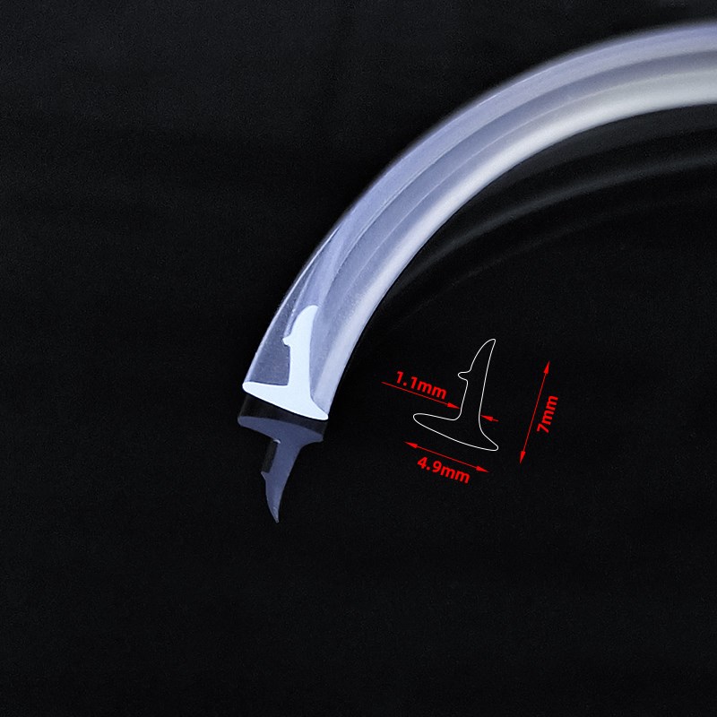 透明嵌条隔音密封条有机玻璃A橡胶压条玻璃窗铝合金窗缝密封条 - 图1