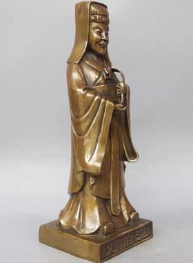 黄铜铸造 王禅老祖   刘伯温人物雕塑 摆件  金属工艺品  装饰品