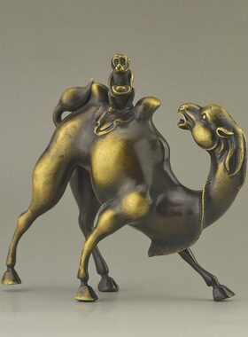 纯铜马上封侯猴全铜生肖猴桌面装饰工艺品家居招财摆件工艺品