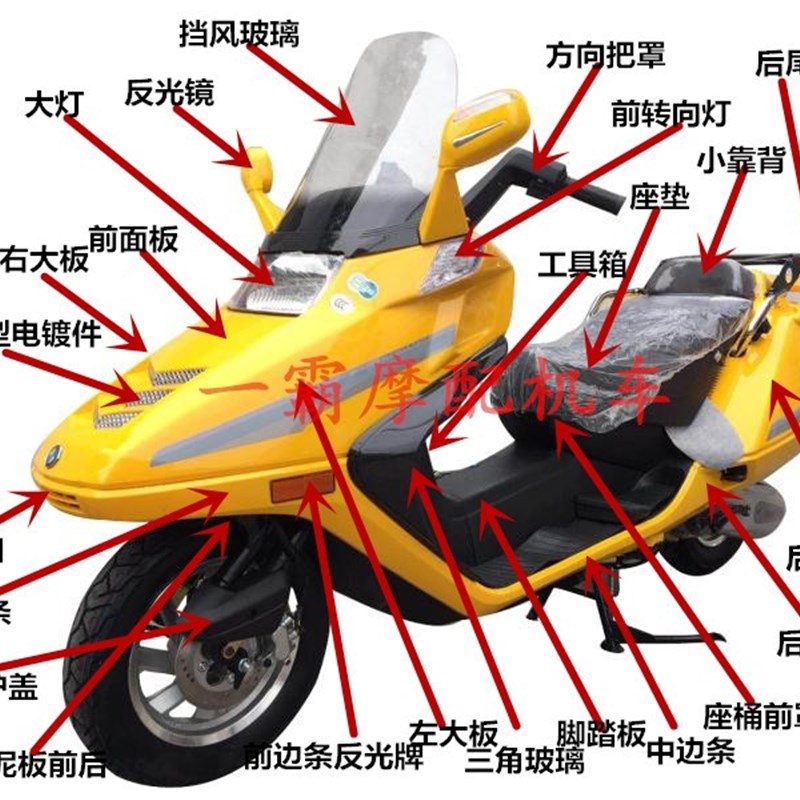 大绵羊 大船摩托车挡风玻璃 风挡 大绵羊摩托车踏板车配件 - 图1