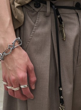 RELABEL时间元素(钩)定制开模Logo钢印R型开瓶登山扣组合钢手链