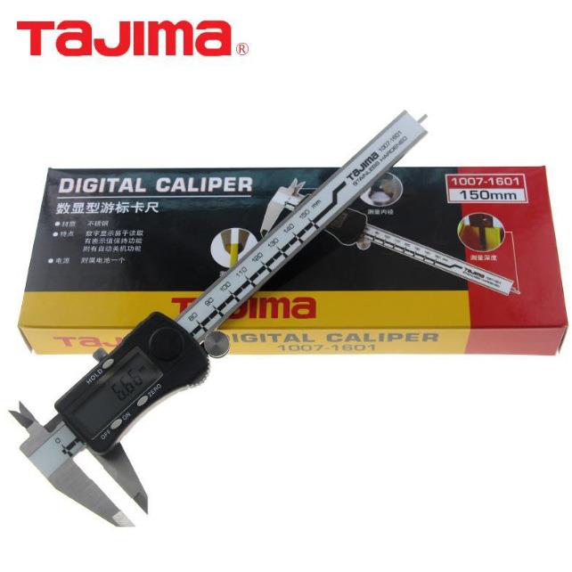 田岛电子数显游标卡尺不锈钢卡尺0-150mm测量工具尺1007-1601卡尺 - 图1