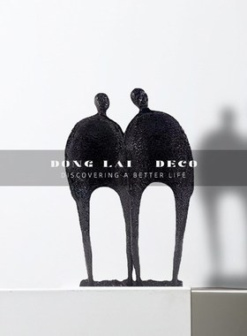 简约现代书房书架j电视柜黑白马头首饰盒抽象画组合摆件样板房装