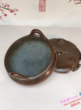 佛盘香桥炉 耳工艺品纯铜供奉三德炉宣带座仿古炉 足薰香室内家用