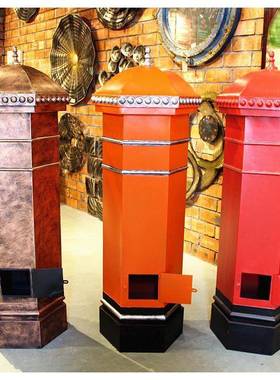 热销复古铁皮邮筒伦敦街头邮筒展示陈列工艺摆件英伦邮筒