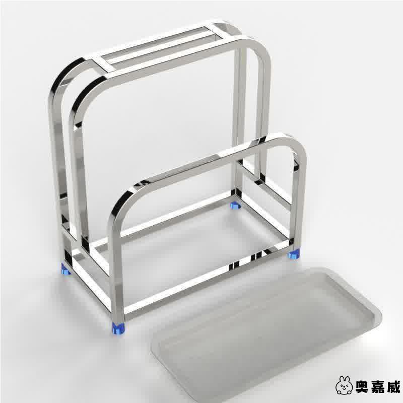 菜板放置架304家用砧板架厨房多功能案板架子粘板架Y切菜板免打孔 - 图2