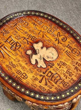 中式大象落e地摆件大号门口换鞋凳树脂仿实木招财象客厅卧室装饰