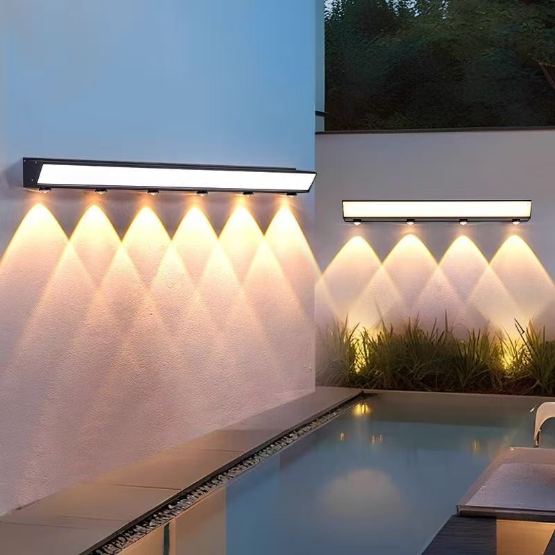 太阳能庭院灯户外防水别墅花园装饰长条J洗墙灯过道围墙景观灯壁,淘宝优惠券,粉丝福利购,淘宝优惠卷