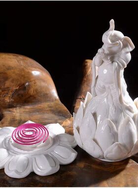 刘铭志 吉祥香炉熏香佛具陶瓷摆件陶瓷工艺品艺术品客厅装饰摆件