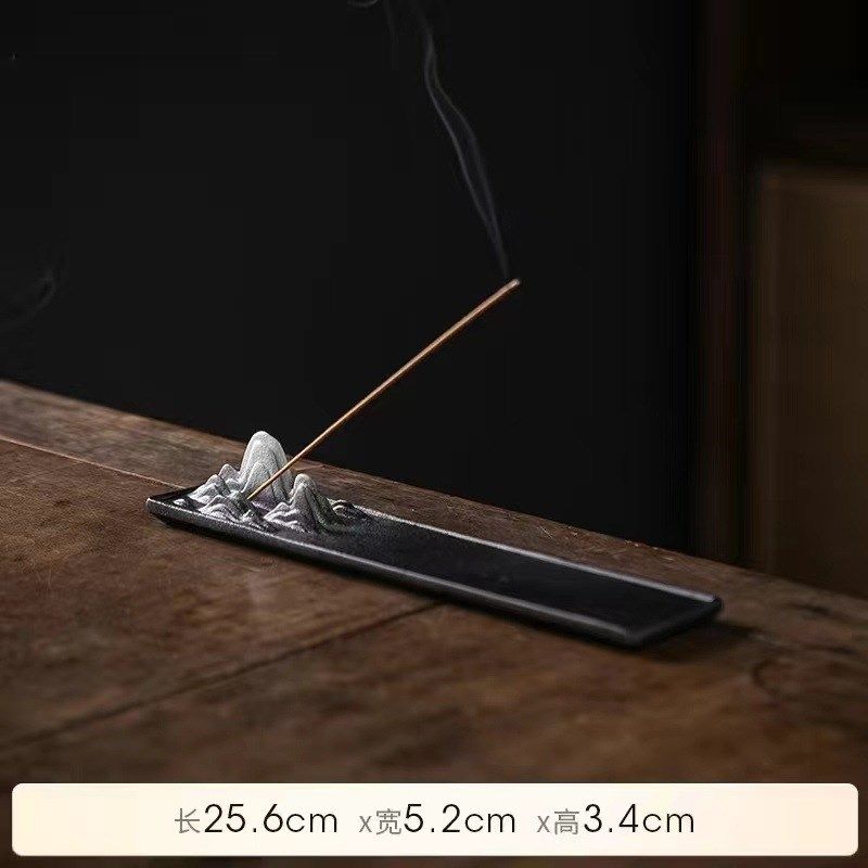 千里江山炉线香香插香炉家用室内卧香陶瓷木底座香座香薰摆件礼品,淘宝优惠券,粉丝福利购,淘宝优惠卷