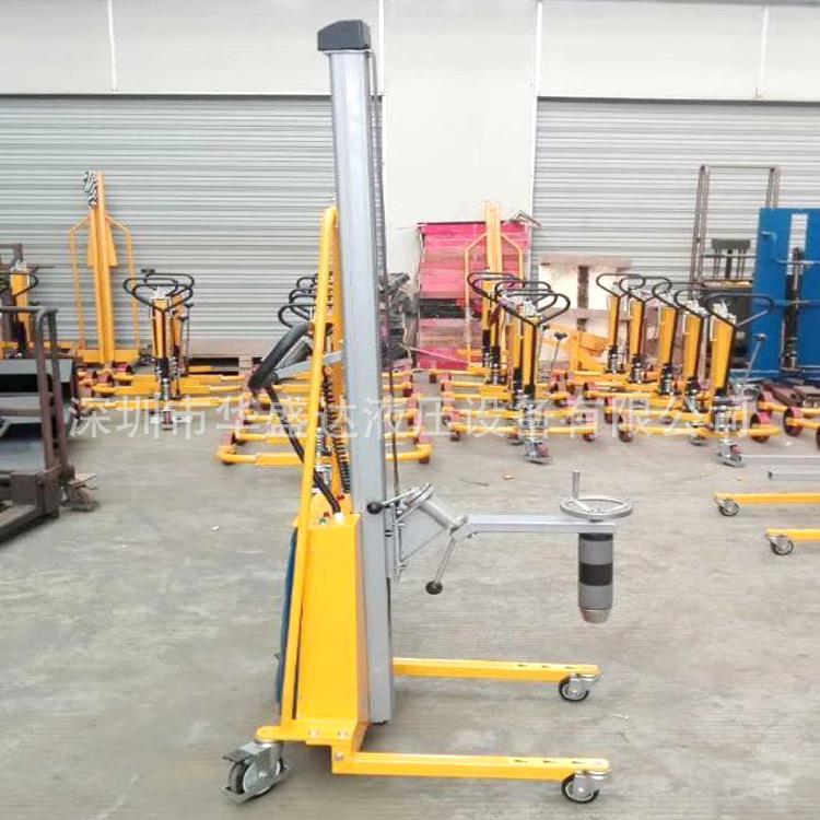 迷你型电动工位车100/150KG不锈钢轻型半电动堆高车升降搬运叉车 - 图1