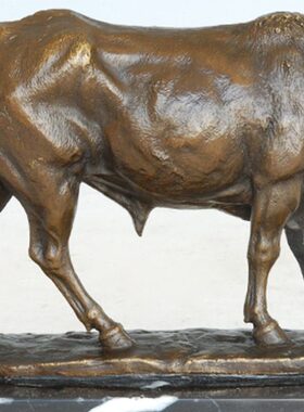 铜雕AL20F母牛客厅摆件办公室家居酒店软装饰品动物工艺礼品包邮