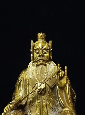 黄铜张天师铜像张道陵祖天师30厘米1米人物雕像