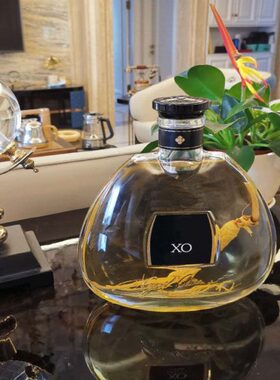 3L洋酒瓶泡酒瓶6斤空酒瓶泡酒瓶玻璃酒瓶装饰品大酒瓶酒柜摆件