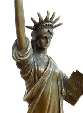 铜雕塑自由女神铜像摆件家居装饰品创意礼品客厅玄关书房摆设