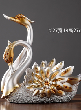 天鹅红酒架摆件家居创意客厅葡萄酒架欧式工艺品摆X设酒柜装饰品