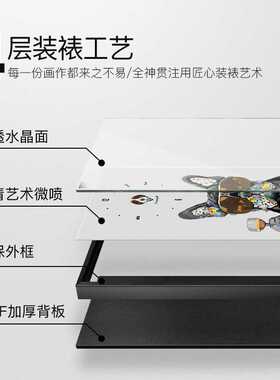 电表箱配电箱装饰画带钟表卡通狗狗餐厅遮挡箱挂画