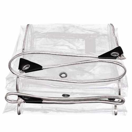 PVC透明油布防雨布篷布阳台遮雨挡风软玻璃防水帆布 - 图3