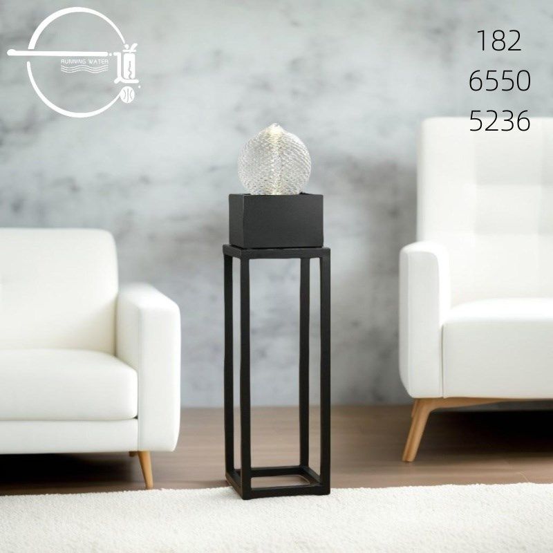 一道水招财客厅简约落地流水摆件现代轻奢水景加湿器开Y业乔迁送,淘宝优惠券,粉丝福利购,淘宝优惠卷