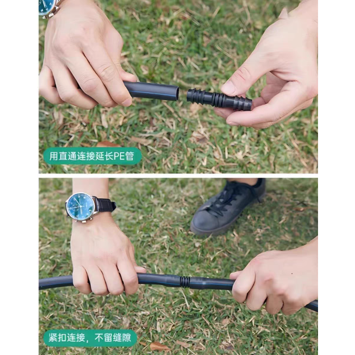 pe管滴灌配件大全16/20/25/农用倒插六分三通接头直接弯头滴灌管 - 图2