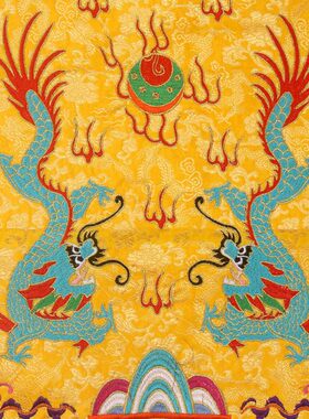 香云弥罗幡大殿刺绣双龙弥罗挂幡