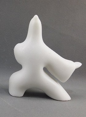 现代新中式禅意家居树脂玄关白色太极人物L摆件工艺品软装饰品摆