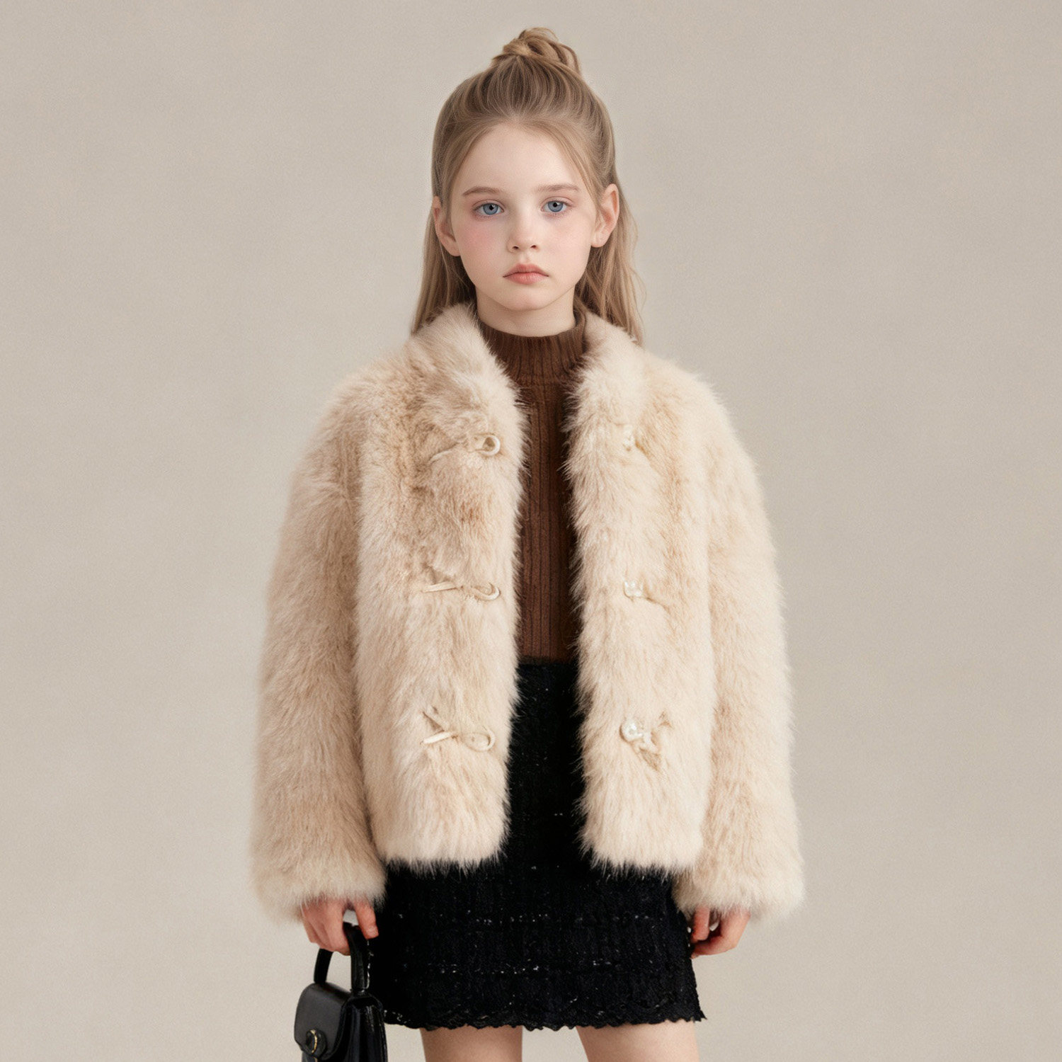 萌校长2025秋冬轻奢新款儿童皮草外套女童短款开衫小女孩毛毛大衣,淘宝优惠券,粉丝福利购,淘宝优惠卷