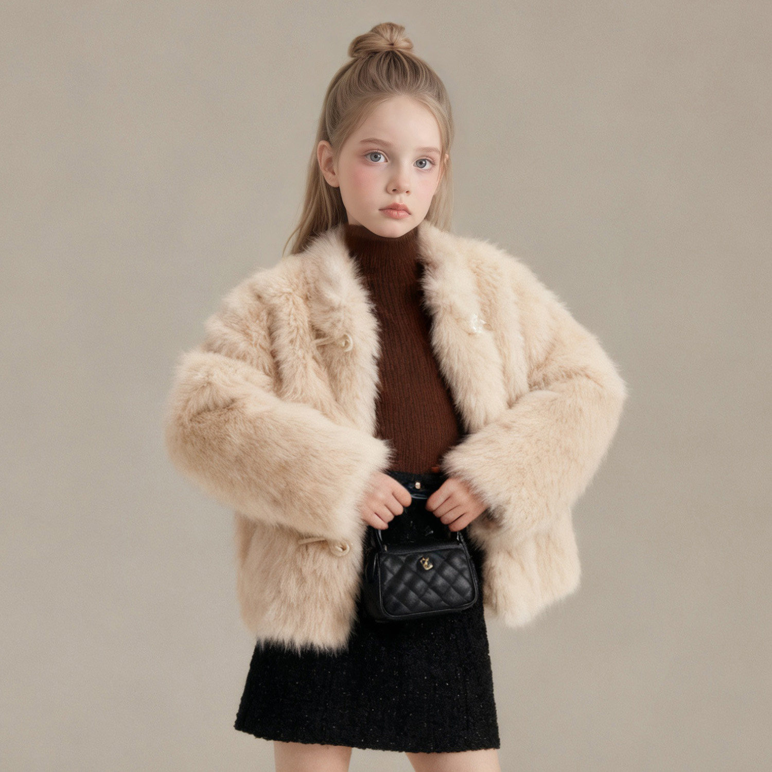 萌校长2025秋冬轻奢新款儿童皮草外套女童短款开衫小女孩毛毛大衣,淘宝优惠券,粉丝福利购,淘宝优惠卷
