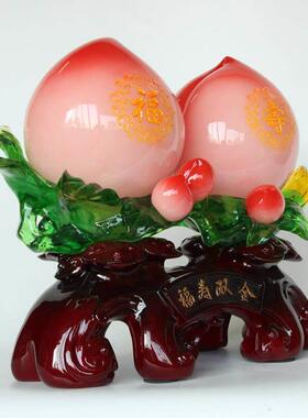 寿桃摆件送老人长辈生日礼物爷爷奶奶607080大寿祝寿贺寿工艺礼品