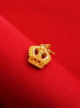 镶配饰吊坠纯银卡扣项坠手串卡子锆石25杵计数金挂坠镀S9万能金刚