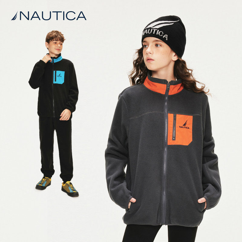 NAUTICA/诺帝卡童装男童女童户外时尚抓绒衣秋冬季儿童摇粒绒外套,淘宝优惠券,粉丝福利购,淘宝优惠卷