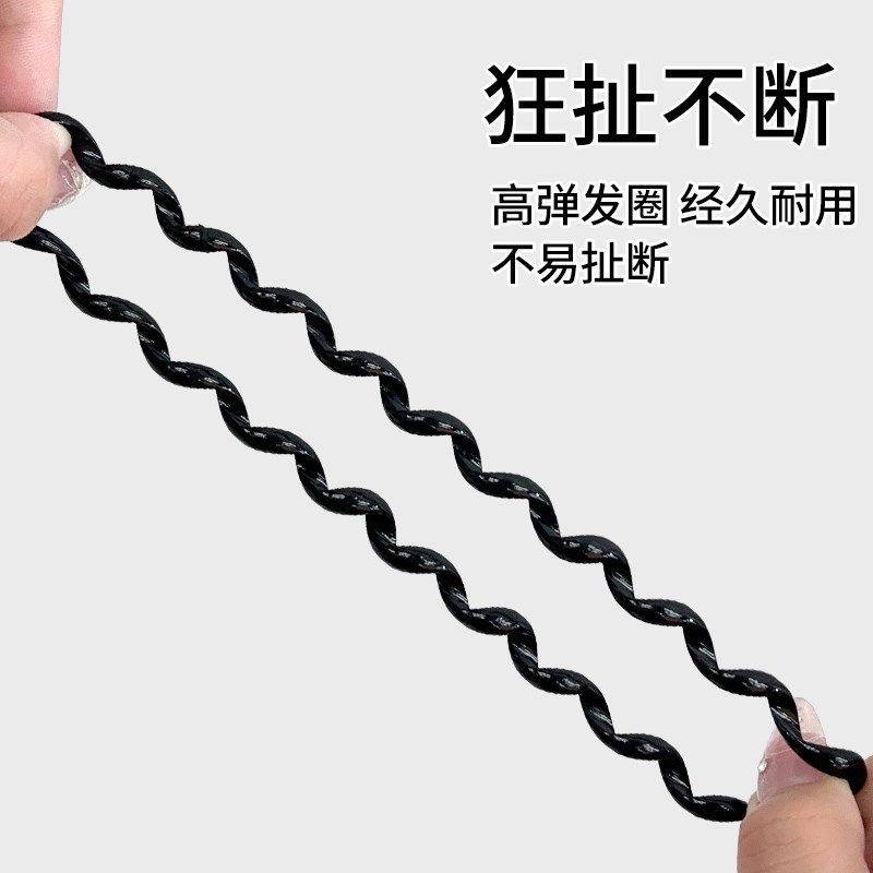 黑色百搭电话线发圈n女磨砂细粗款运动高级感扎头发发绳加粗橡皮,淘宝优惠券,粉丝福利购,淘宝优惠卷