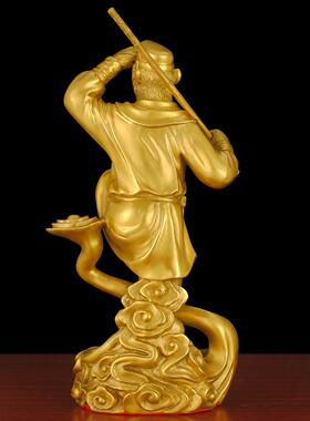 纯铜孙悟空摆件齐天大圣扛如意金箍棒斗战圣佛大号美猴王工艺饰品