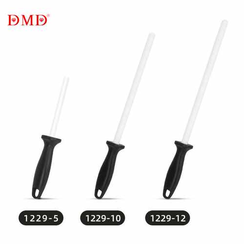 DMD厨房高级8寸10寸12寸家用磨刀器陶瓷磨刀棒瓷棒金刚石磨刀石 - 图3