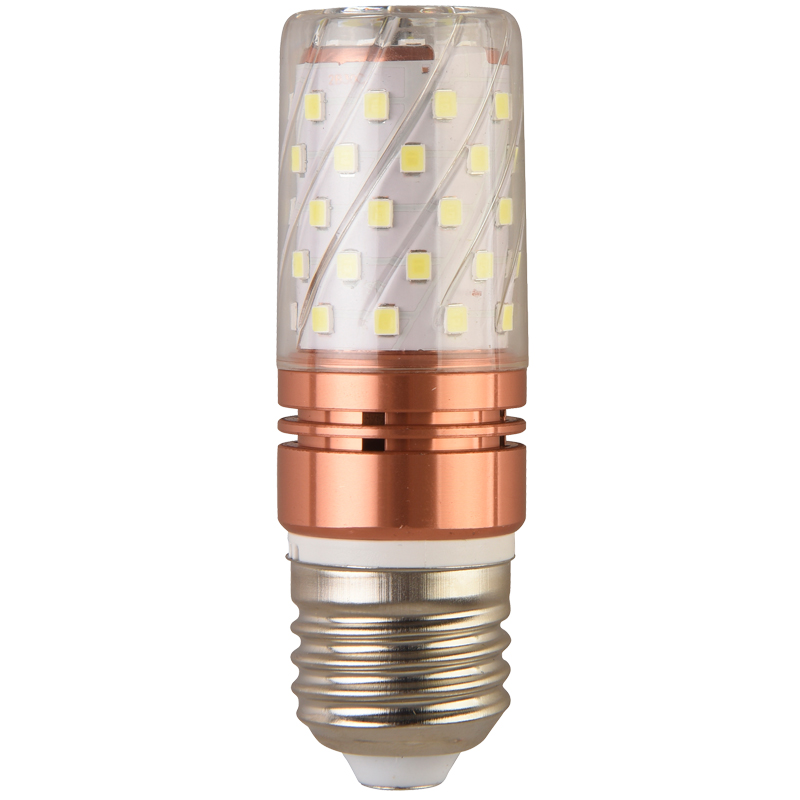 三色变光E27螺口led灯泡节能灯12W家用照明e14超亮水晶灯光源 - 图3