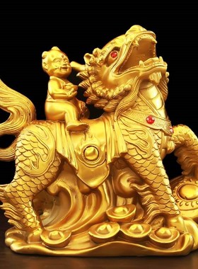 铜麒麟摆件铜的卧室麒麟送y子一对儿女家居装饰工艺品礼品