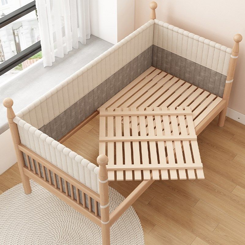 海木源拼接床实木婴儿床加宽大人可睡H平接儿童榉木床边床宝宝神,淘宝优惠券,粉丝福利购,淘宝优惠卷