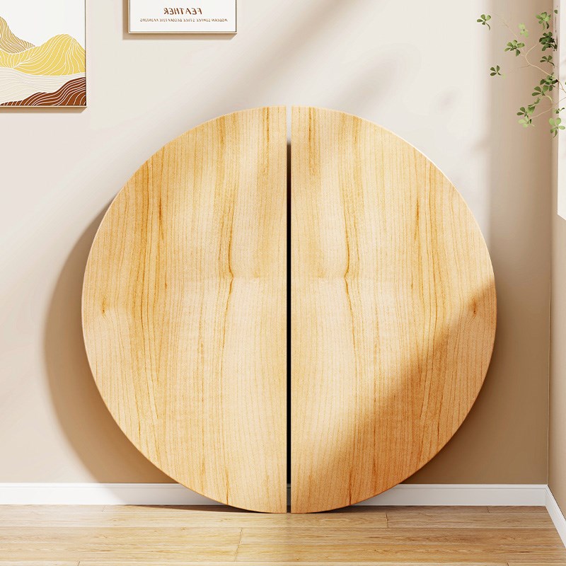 定制圆木桌板圆形实木圆形餐桌面板桌子盖板餐桌茶几桌面定制桌板 - 图1