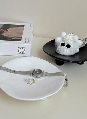 设计感陶瓷收纳盘首饰香薰托盘玄关钥匙收纳小众艺术感高颜值摆件