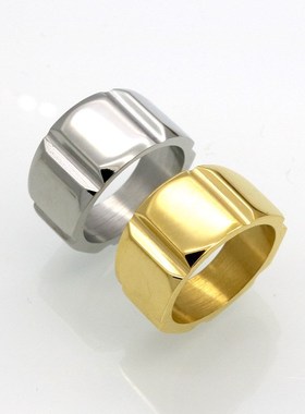 明星不锈钢钢圈齿轮个性时尚戒指 爆款热卖时尚简约大方