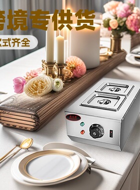 商用不锈钢精准控温朱古力融化机摆摊双缸三缸电热巧克力融化炉