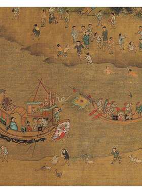 OQ5M北宋全景清明上河图明清摹本奥地利藏本古画复制品人物长卷复