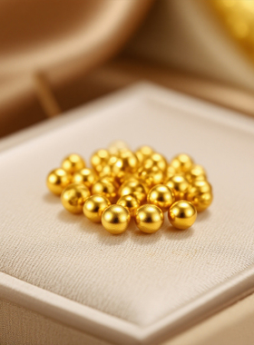 首席幸福官j足金999两世欢莲蓬黄金手链古法手链转运珠女金珠