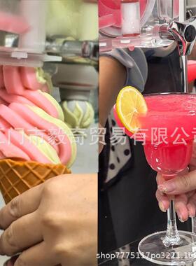 户外摆摊全自动五色软冰淇淋机雪糕机商用流动台式冰激凌圣代甜筒