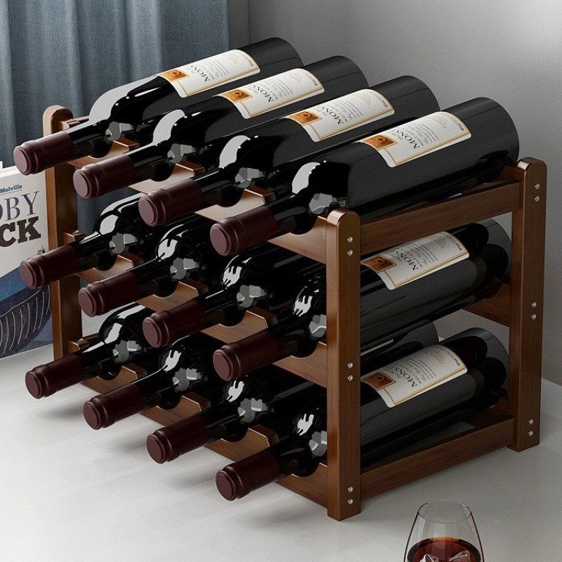酒架摆件置物架小型吧台红酒展示架家用实木酒柜架简易葡萄酒摆放,淘宝优惠券,粉丝福利购,淘宝优惠卷