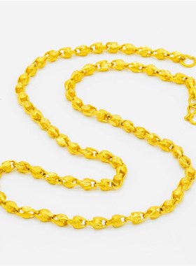 黄铜实心麦穗男士项链 简约个性黄铜首饰品 演绎道具厂家现货