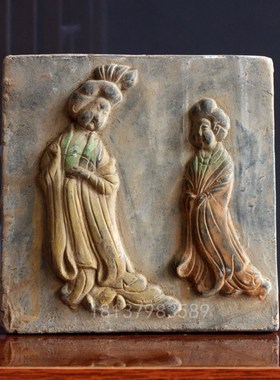 汉砖马拉车画像砖画像石拓片素材汉朝壁画秦砖汉瓦字砖灰陶摆件