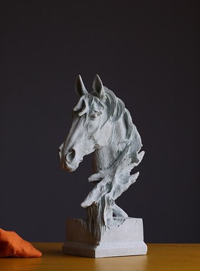 北欧复古创意客厅玄关装饰马摆件宅寂风样板间酒柜电视柜桌面摆设